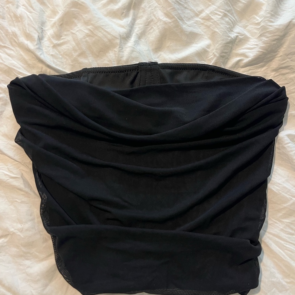 Black Ruched Corset Top